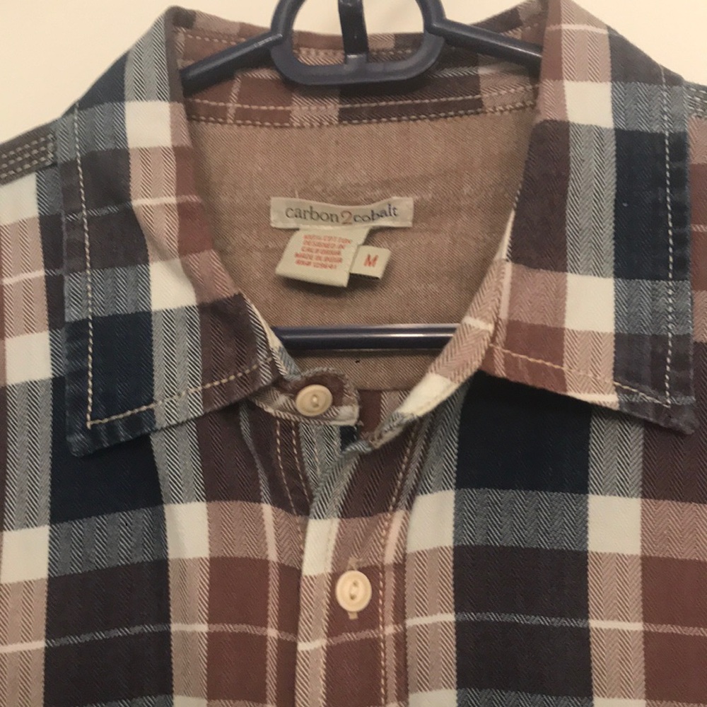 Men’s Carbon 2 Cobalt 100% Cotton Shirt - Size Medium